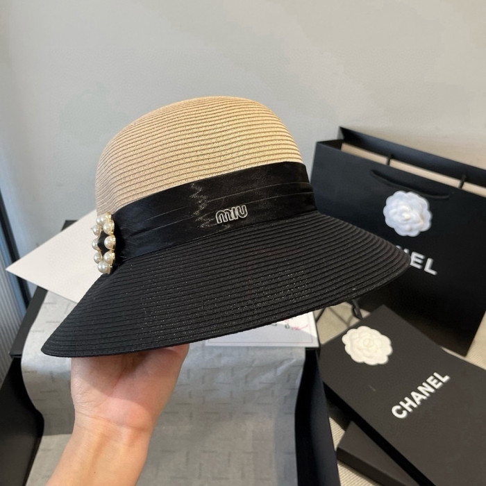 Summer Women Casual Bucket Hat Narrow Flared Brim Cloche Hat Beach Headwear Caps Unisex