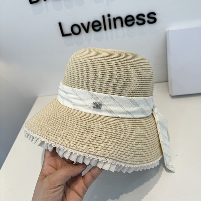 Summer Women Casual Bucket Hat Narrow Flared Brim Cloche Hat Beach Headwear Caps Unisex