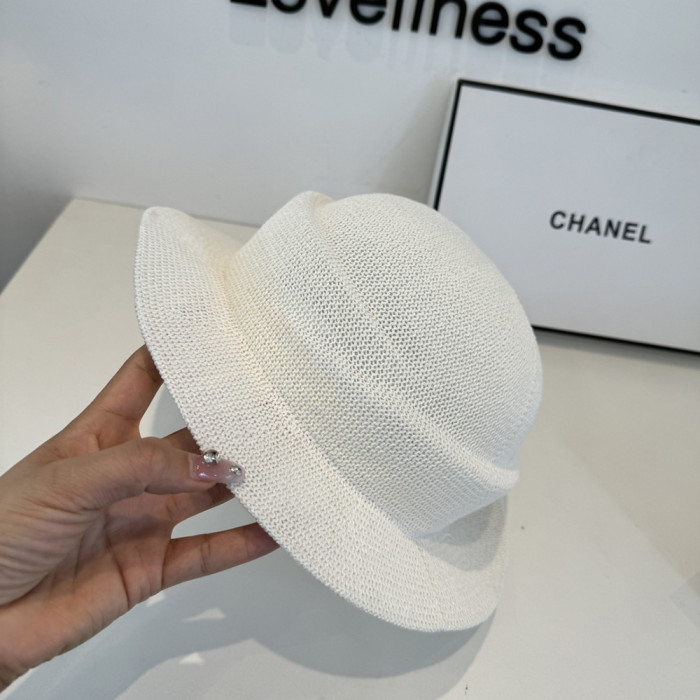 Summer Women Casual Bucket Hat Narrow Flared Brim Cloche Hat Beach Headwear Caps Unisex