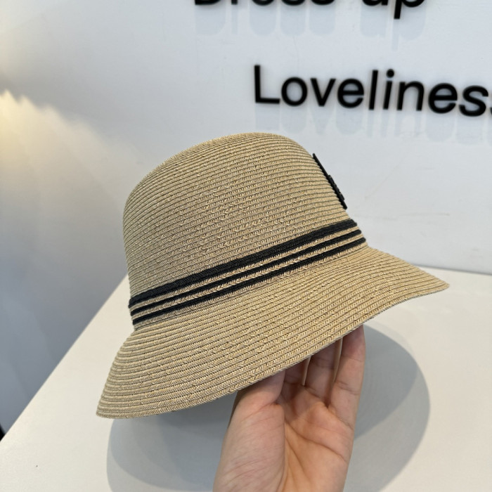 Summer Women Casual Bucket Hat Narrow Flared Brim Cloche Hat Beach Headwear Caps Unisex