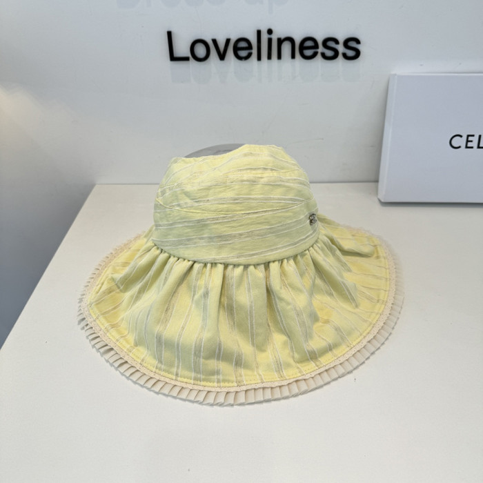 Summer Women Casual Bucket Hat Wide Brim Cloche Hat Beach Headwear Caps Unisex