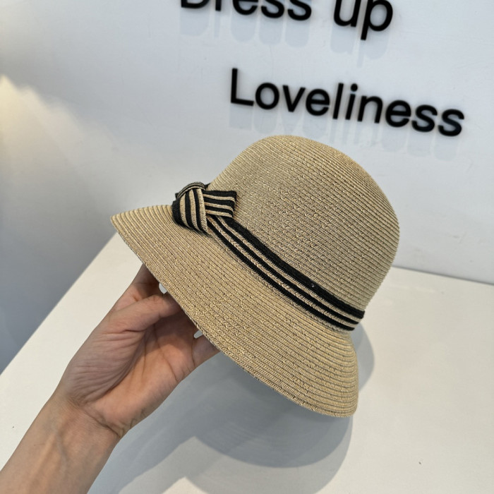 Summer Women Casual Bucket Hat Narrow Flared Brim Cloche Hat Beach Headwear Caps Unisex