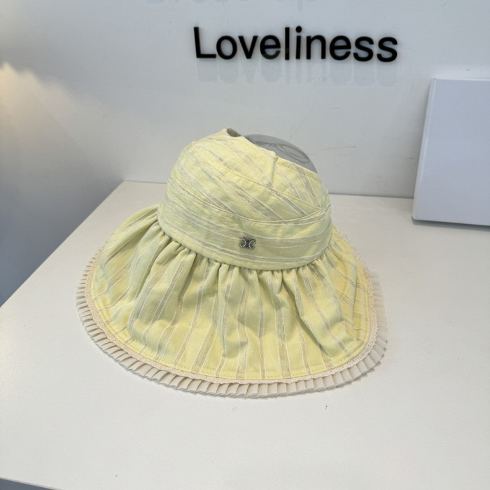 Summer Women Casual Bucket Hat Wide Brim Cloche Hat Beach Headwear Caps Unisex
