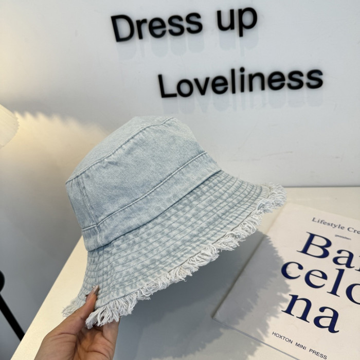 Summer Women Casual Bucket Hat Narrow Flared Brim Cloche Hat Beach Headwear Caps Unisex