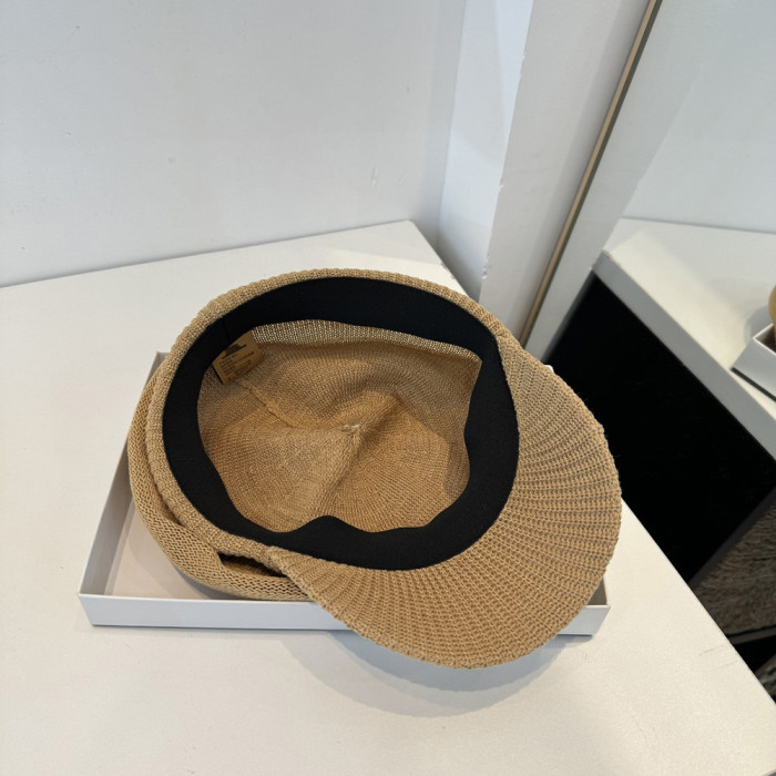 Men Women Knitted Beret Baker Hat Baseball Cap Visor Sun Hat Summer Headwear Unisex
