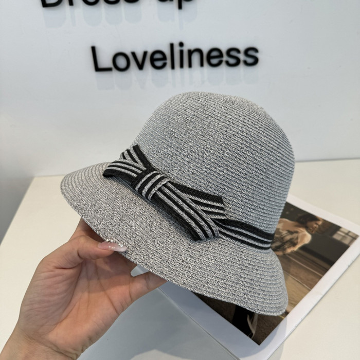 Summer Women Casual Bucket Hat Narrow Flared Brim Cloche Hat Beach Headwear Caps Unisex