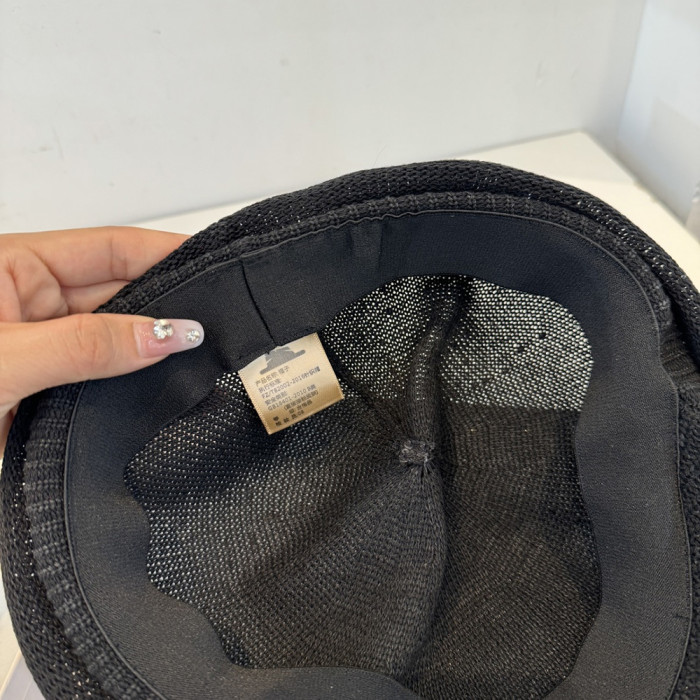 Men Women Knitted Beret Baker Hat Baseball Cap Visor Sun Hat Summer Headwear Unisex