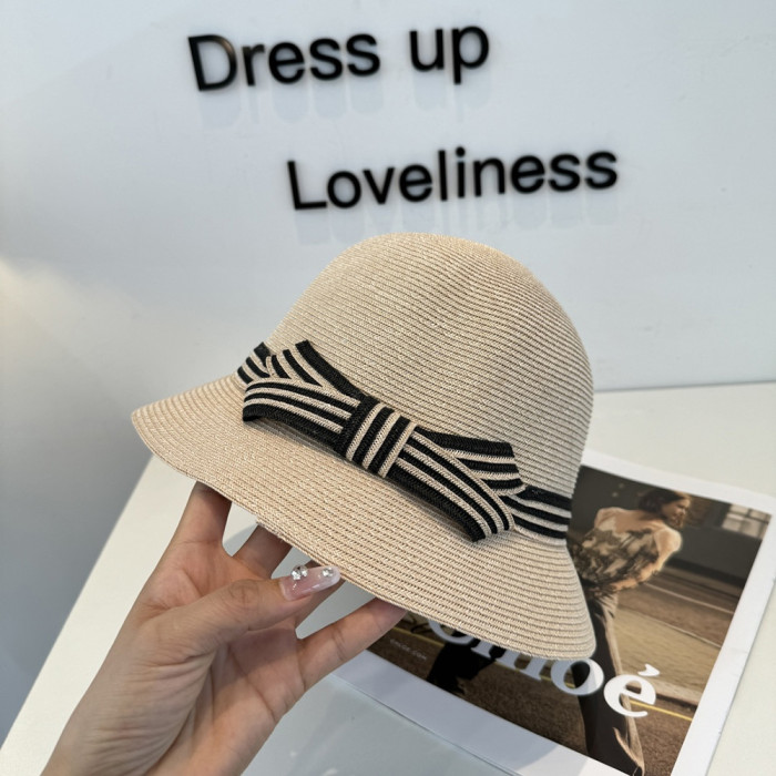 Summer Women Casual Bucket Hat Narrow Flared Brim Cloche Hat Beach Headwear Caps Unisex