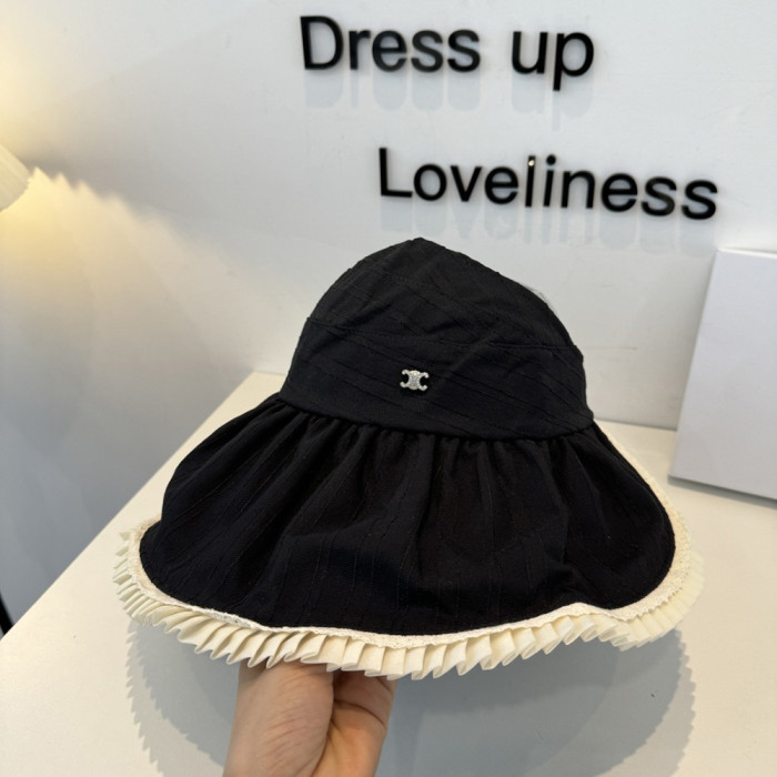 Summer Women Casual Bucket Hat Wide Brim Cloche Hat Beach Headwear Caps Unisex
