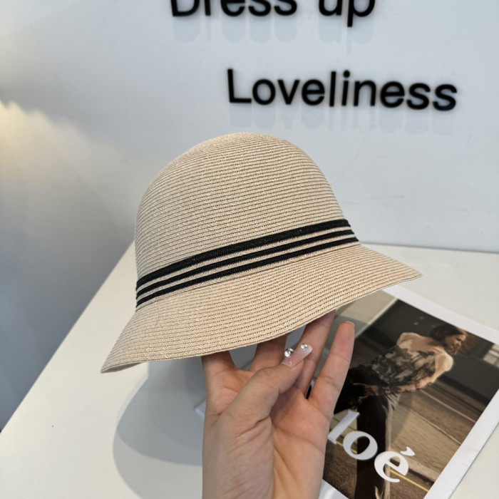 Summer Women Casual Bucket Hat Narrow Flared Brim Cloche Hat Beach Headwear Caps Unisex