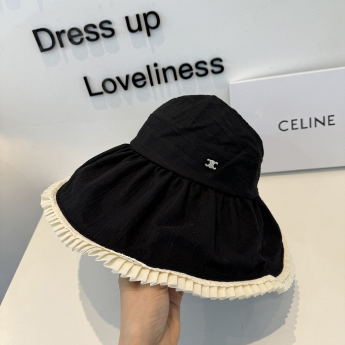 Summer Women Casual Bucket Hat Wide Brim Cloche Hat Beach Headwear Caps Unisex