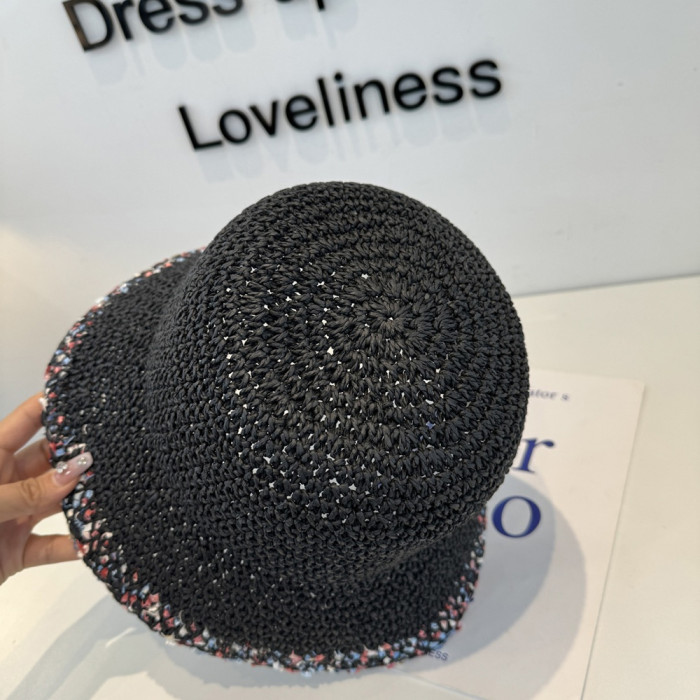 Summer Women Casual Bucket Hat Narrow Flared Brim Cloche Hat Beach Headwear Caps Unisex