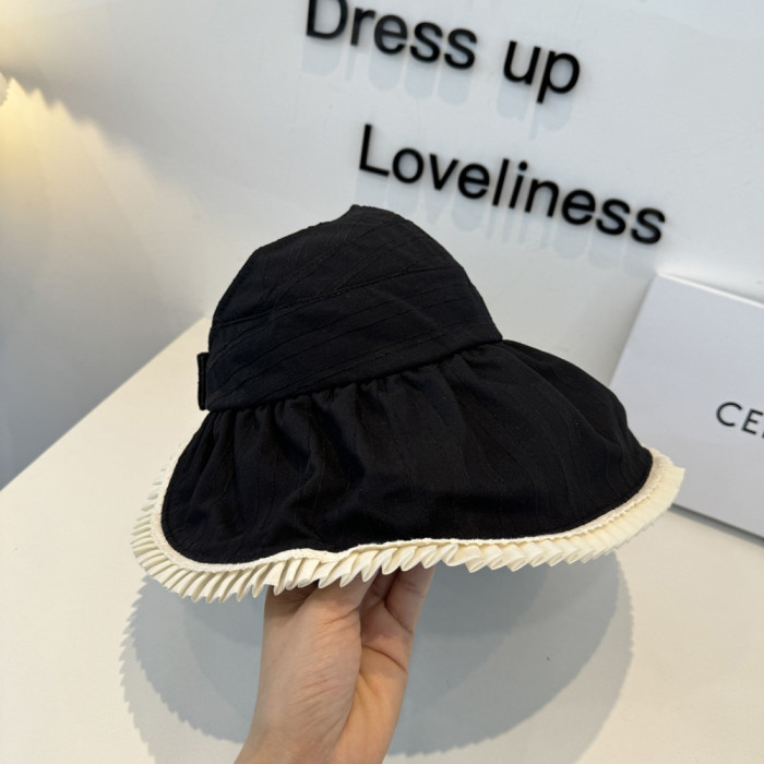 Summer Women Casual Bucket Hat Wide Brim Cloche Hat Beach Headwear Caps Unisex