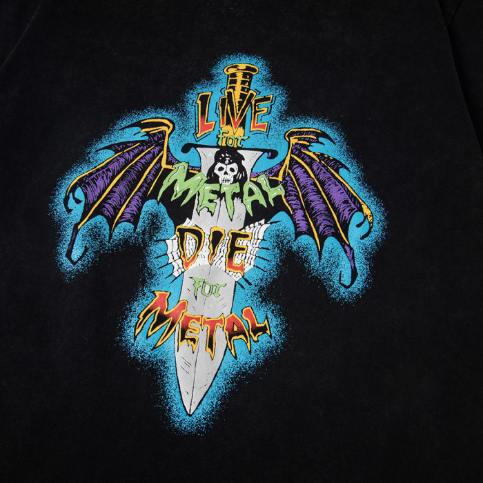 Vintage Oversized Graphic T-shirt Cotton Crewneck Tee Retro Streetwear Tops for Men Women Unisex