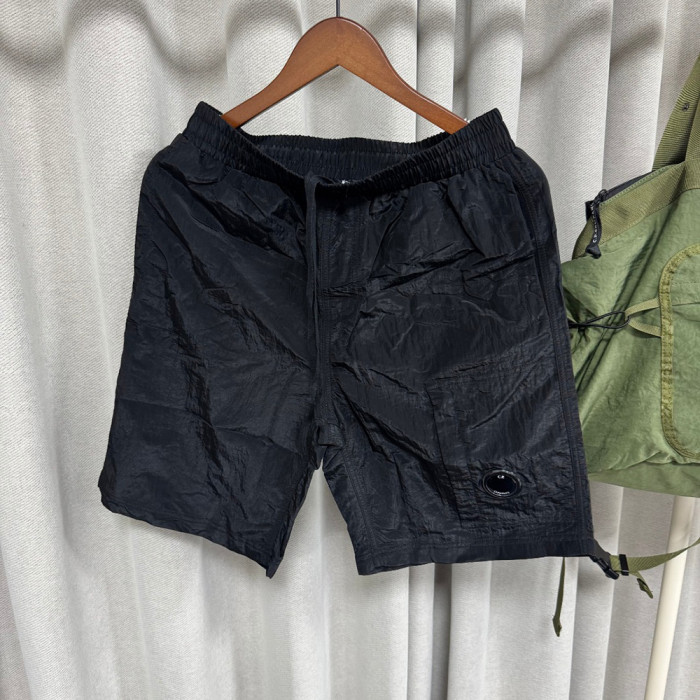 Men Metal Nylon Shorts Lightweight Techwear Cargo Bottoms Quick Dry Beach Shorts Pants Unisex