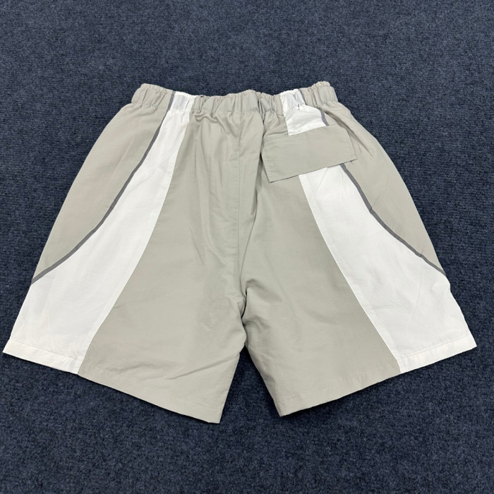 Men Metal Nylon Shorts Lightweight Techwear Cargo Bottoms Quick Dry Beach Shorts Pants Unisex