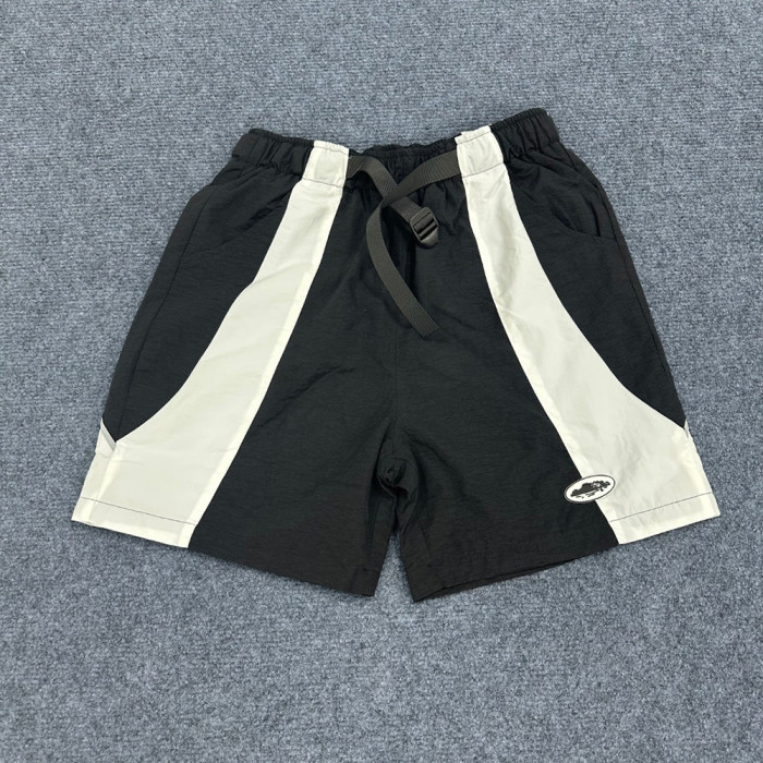 Men Metal Nylon Shorts Lightweight Techwear Cargo Bottoms Quick Dry Beach Shorts Pants Unisex