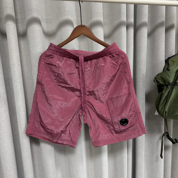 Men Metal Nylon Shorts Lightweight Techwear Cargo Bottoms Quick Dry Beach Shorts Pants Unisex