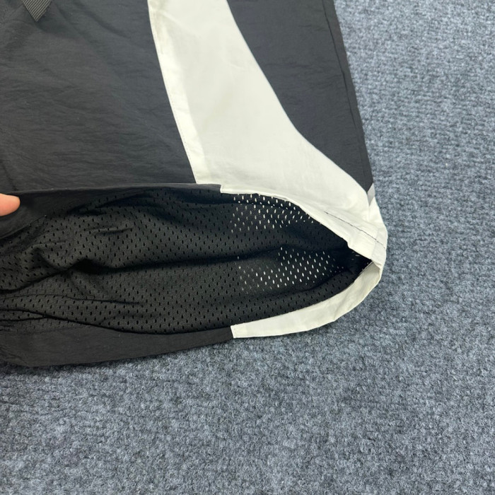 Men Metal Nylon Shorts Lightweight Techwear Cargo Bottoms Quick Dry Beach Shorts Pants Unisex