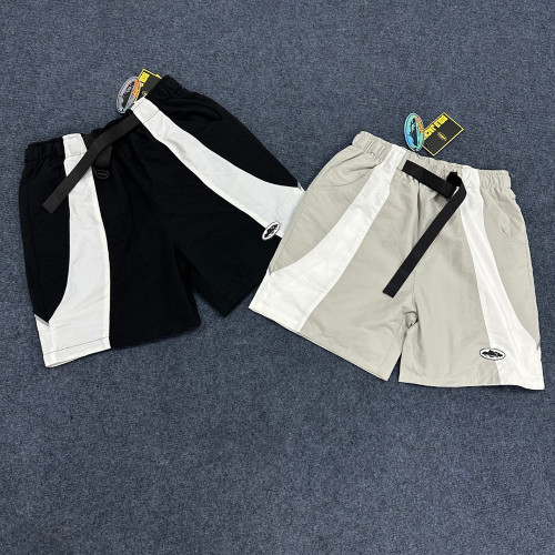 Men Metal Nylon Shorts Lightweight Techwear Cargo Bottoms Quick Dry Beach Shorts Pants Unisex