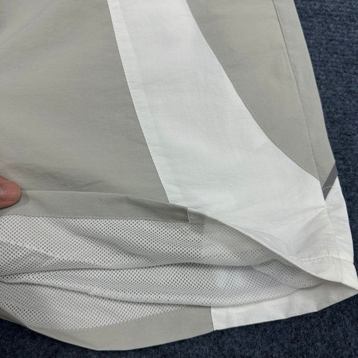 Men Metal Nylon Shorts Lightweight Techwear Cargo Bottoms Quick Dry Beach Shorts Pants Unisex