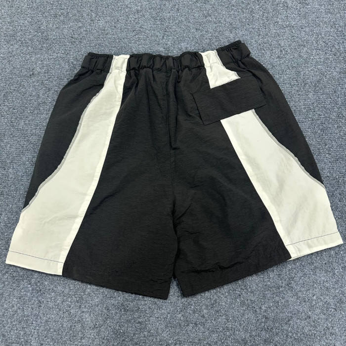 Men Metal Nylon Shorts Lightweight Techwear Cargo Bottoms Quick Dry Beach Shorts Pants Unisex