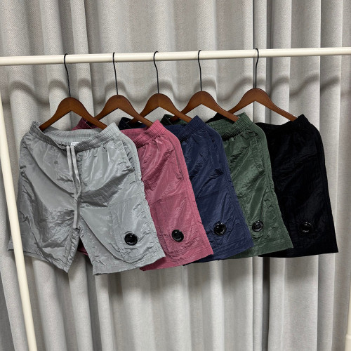 Men Metal Nylon Shorts Lightweight Techwear Cargo Bottoms Quick Dry Beach Shorts Pants Unisex