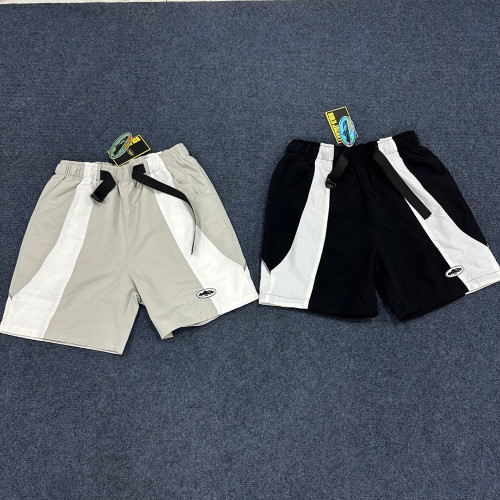 Men Metal Nylon Shorts Lightweight Techwear Cargo Bottoms Quick Dry Beach Shorts Pants Unisex