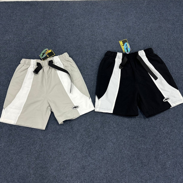 Men Metal Nylon Shorts Lightweight Techwear Cargo Bottoms Quick Dry Beach Shorts Pants Unisex