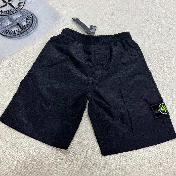 Men Metal Nylon Shorts Lightweight Techwear Cargo Bottoms Quick Dry Beach Shorts Pants Unisex