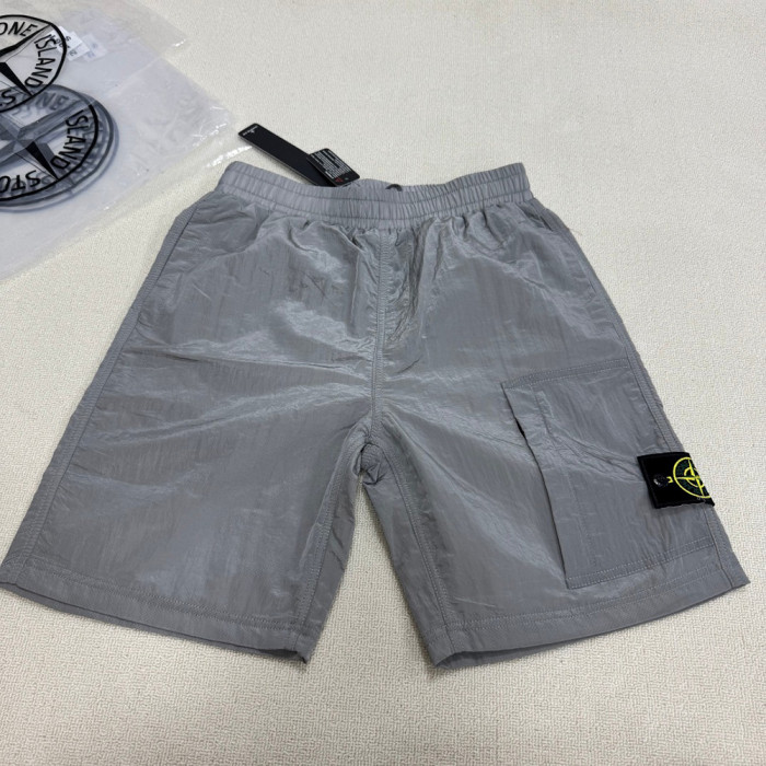 Men Metal Nylon Shorts Lightweight Techwear Cargo Bottoms Quick Dry Beach Shorts Pants Unisex