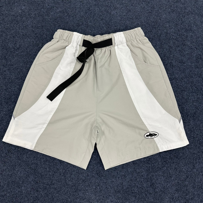 Men Metal Nylon Shorts Lightweight Techwear Cargo Bottoms Quick Dry Beach Shorts Pants Unisex