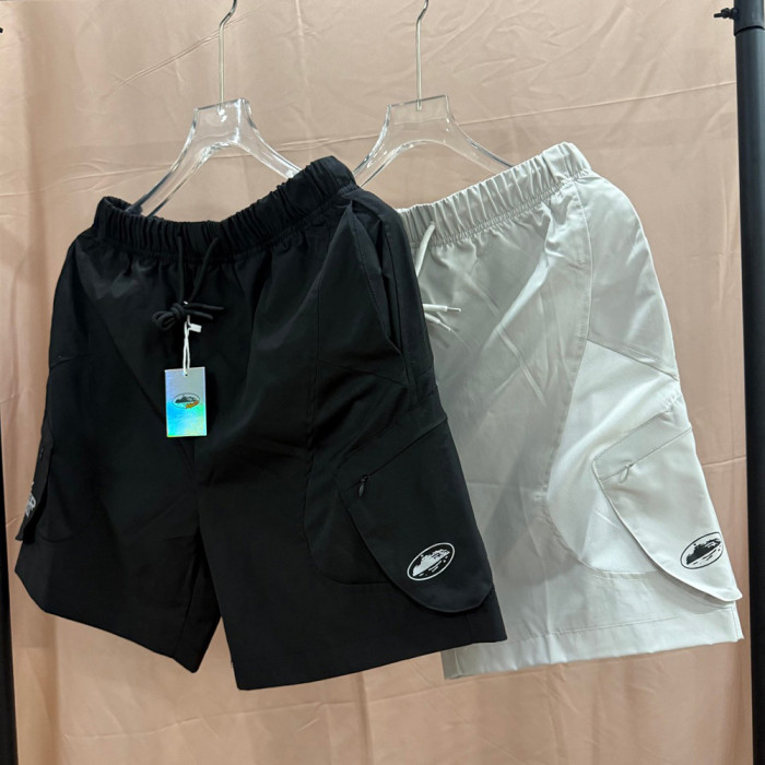 Men Lightweight Cargo Shorts Quick Dry Beach Shorts Swim Trunks Elastic Waist Bottoms Pants Unisex