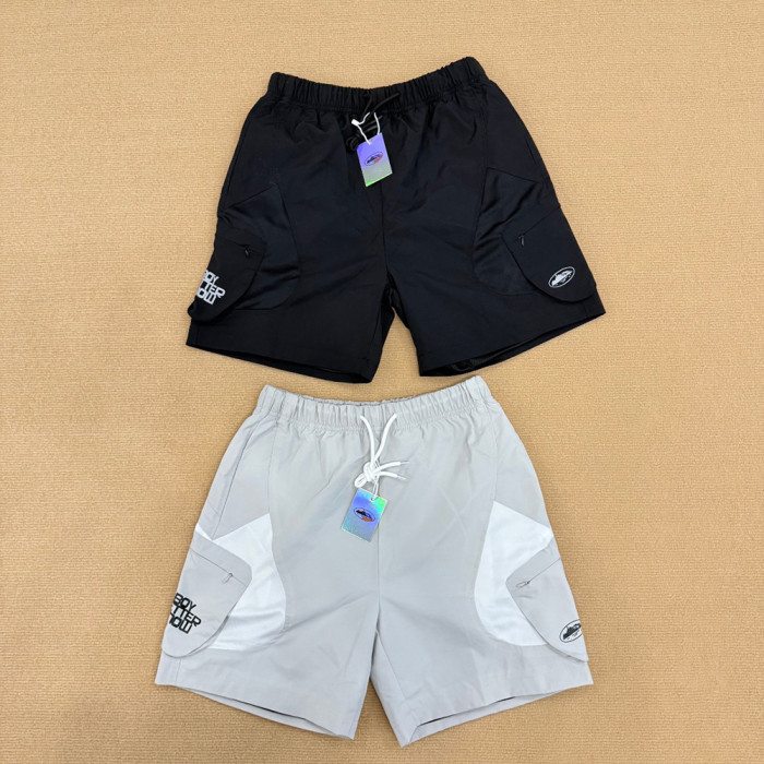 Men Lightweight Cargo Shorts Quick Dry Beach Shorts Swim Trunks Elastic Waist Bottoms Pants Unisex