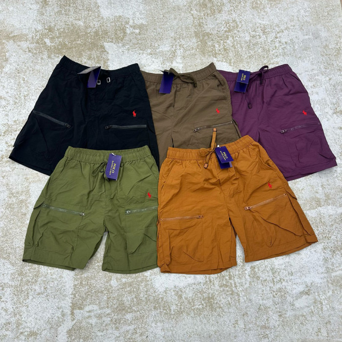 Men Lightweight Cargo Shorts Quick Dry Beach Shorts Swim Trunks Elastic Waist Bottoms Pants Unisex