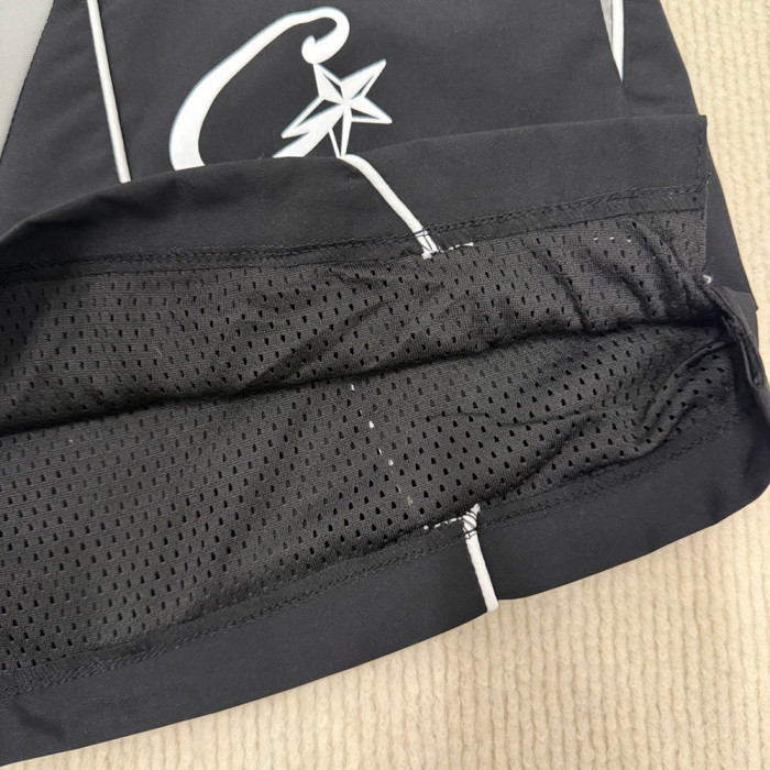 Men Retro Mesh Basketball Shorts Lightweight Quick Dry Beach Shorts Elastic Waist Bottoms Pants Unisex