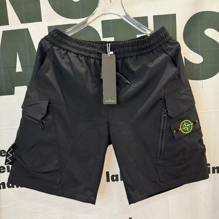 Men Lightweight Cargo Shorts Quick Dry Beach Shorts Swim Trunks Elastic Waist Bottoms Half Pants Unisex