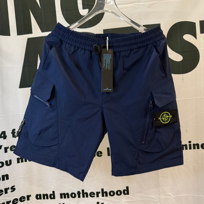 Men Lightweight Cargo Shorts Quick Dry Beach Shorts Swim Trunks Elastic Waist Bottoms Half Pants Unisex