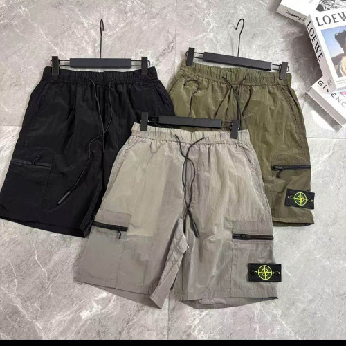 Men Lightweight Cargo Shorts Quick Dry Beach Shorts Swim Trunks Elastic Waist Bottoms Half Pants Unisex