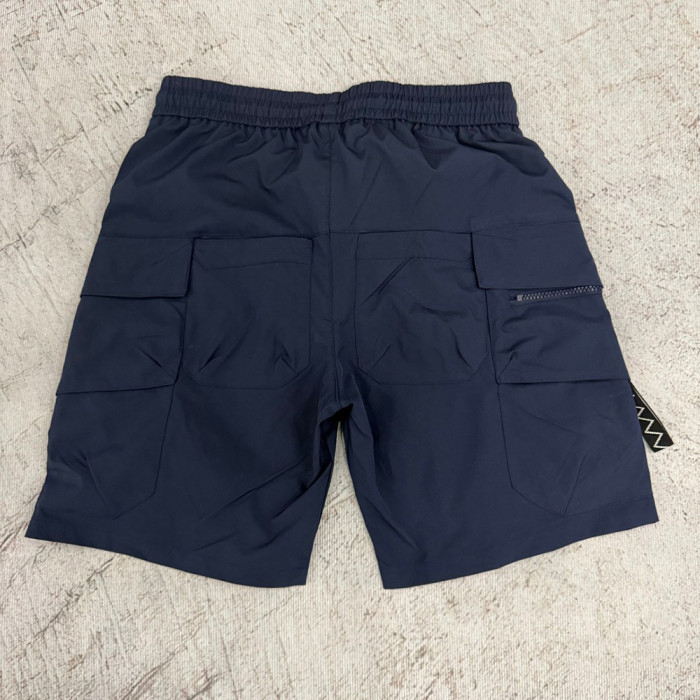 Men Lightweight Cargo Shorts Quick Dry Beach Shorts Swim Trunks Elastic Waist Bottoms Half Pants Unisex