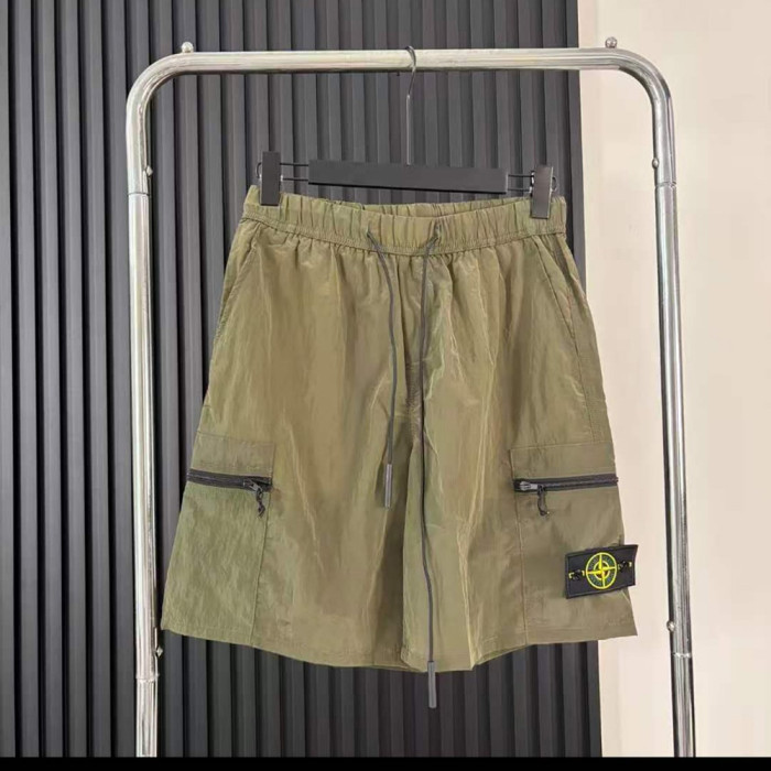 Men Lightweight Cargo Shorts Quick Dry Beach Shorts Swim Trunks Elastic Waist Bottoms Half Pants Unisex