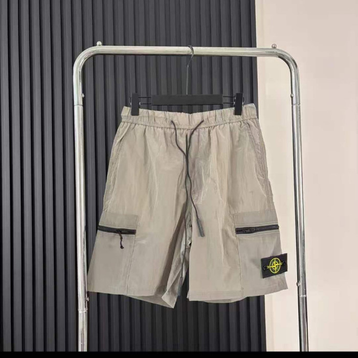 Men Lightweight Cargo Shorts Quick Dry Beach Shorts Swim Trunks Elastic Waist Bottoms Half Pants Unisex