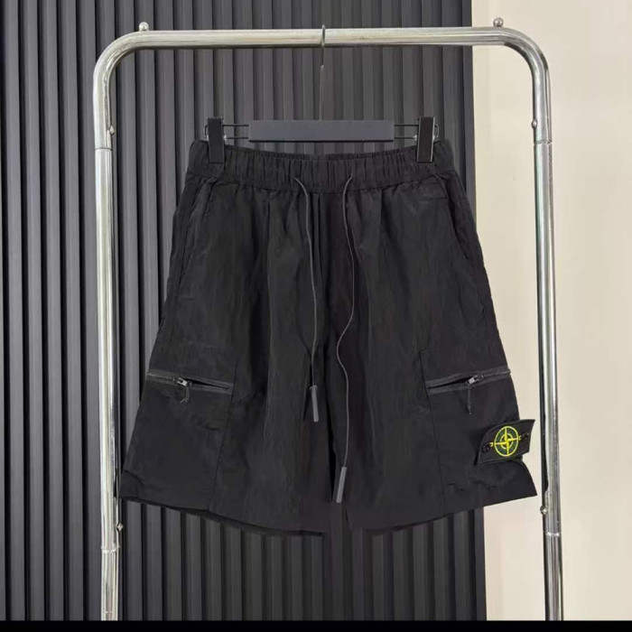 Men Lightweight Cargo Shorts Quick Dry Beach Shorts Swim Trunks Elastic Waist Bottoms Half Pants Unisex