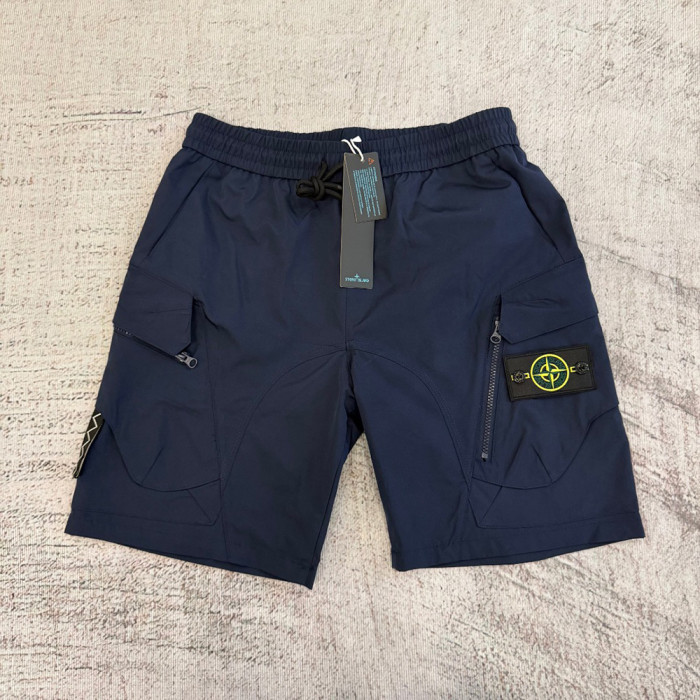 Men Lightweight Cargo Shorts Quick Dry Beach Shorts Swim Trunks Elastic Waist Bottoms Half Pants Unisex