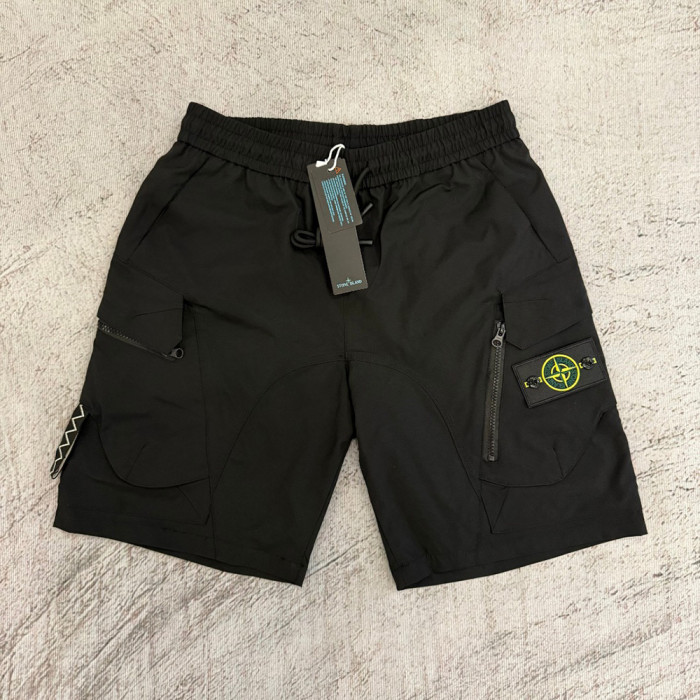 Men Lightweight Cargo Shorts Quick Dry Beach Shorts Swim Trunks Elastic Waist Bottoms Half Pants Unisex