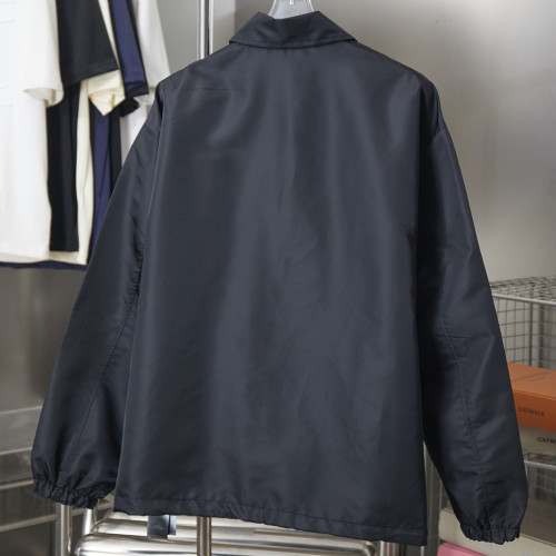 Men Women Classic Zip Jacket Vintage Windbreaker Long Sleeves Outwear Tops Casual Coats Unisex