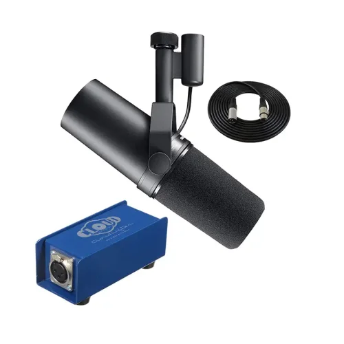 Shure SM7B Vocal Microphone with Cloud Microphones Cloudlifter CL-1 Mic Activator